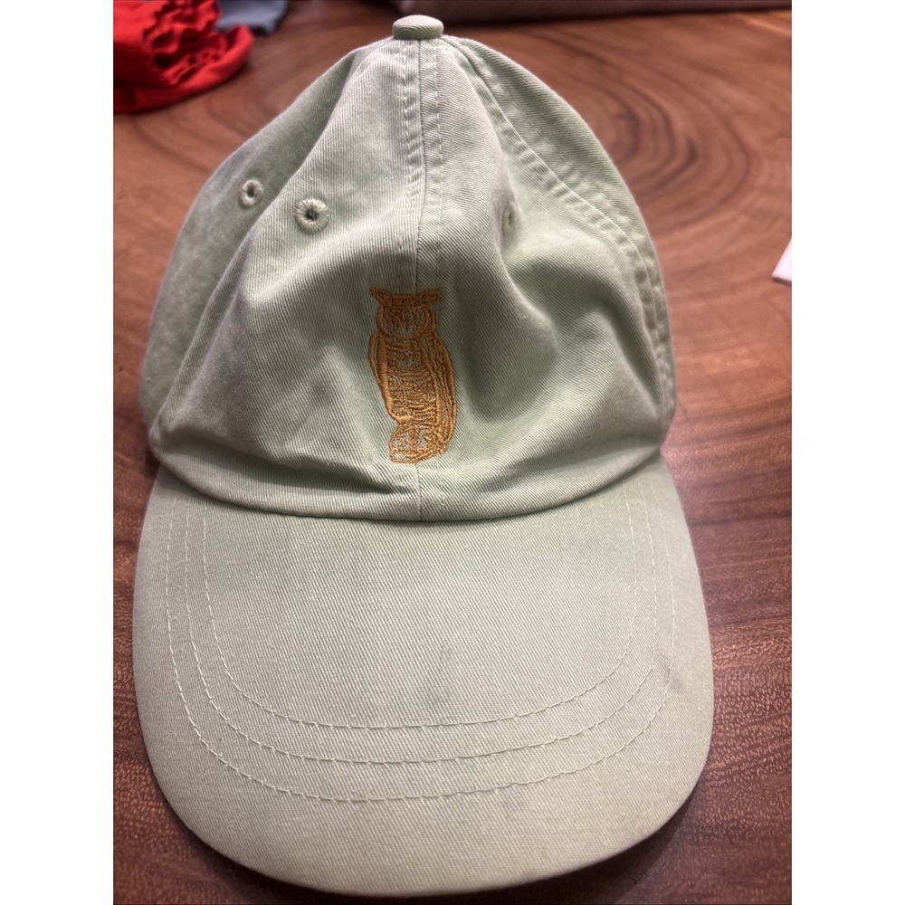 Custom OVO Owl Mint Green Dad Hat Baseball Cap Adams Optimum Leather Strapback